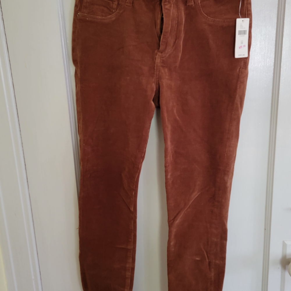 Pilcro Corduroy High Rise Skinny NWT - Size 28 Cedar